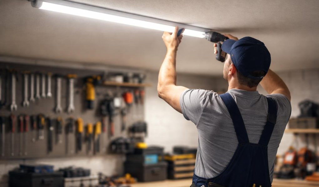 electricien-tube-led-plafond-outils