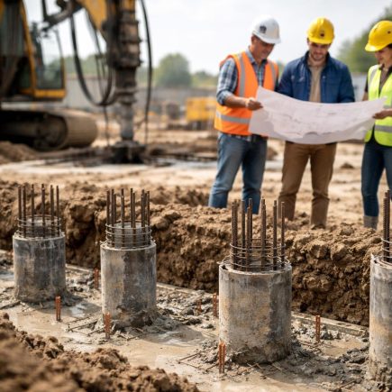 ouvriers-casques-plans-chantier-machines