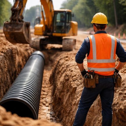 ouvrier-tenue-conduit-fosse-engins