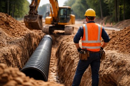 ouvrier-tenue-conduit-fosse-engins