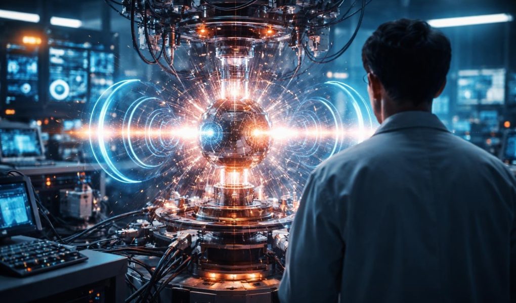scientifique-laboratoire-appareil-lumieres-futuriste
