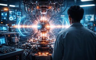 scientifique-laboratoire-appareil-lumieres-futuriste